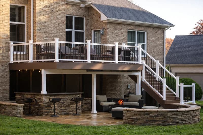 Deck and outdoor living project in Simpsonville SC with durable finishes and functional entertaining layout by Burch Contracting Deck and outdoor living project in Simpsonville SC with durable finishes and functional entertaining layout by Burch Contracting